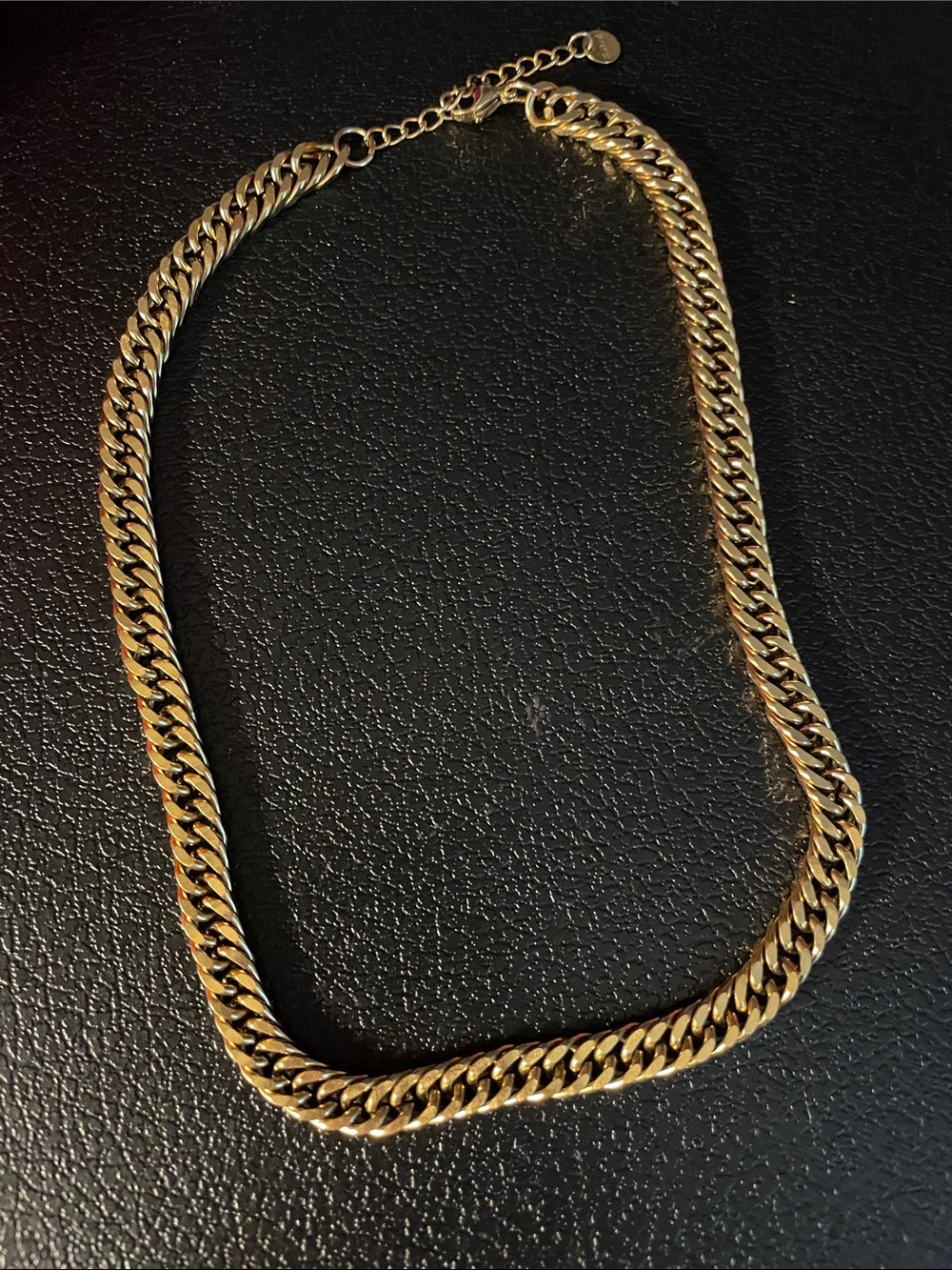 Gold-Tone Curb Chain Necklace